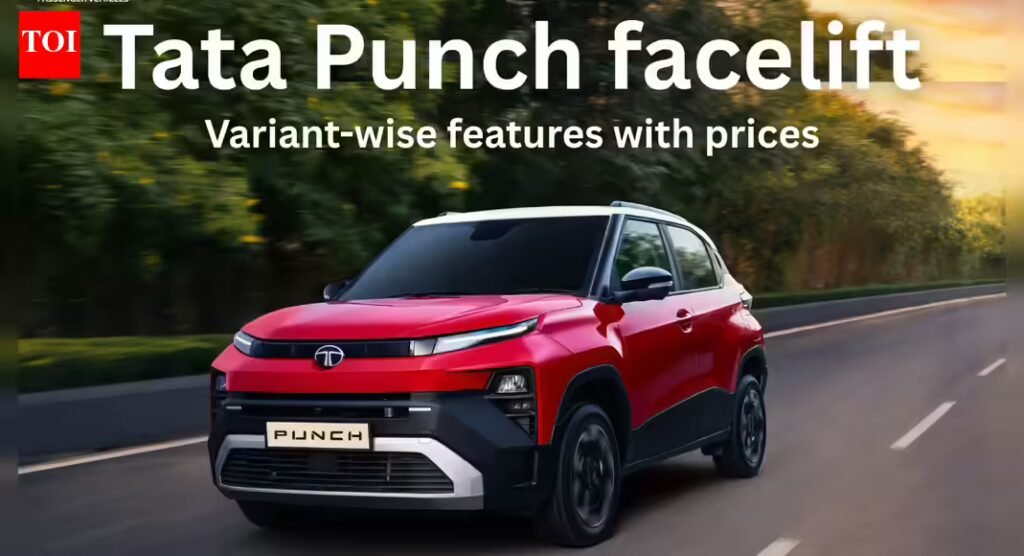 Tata Punch facelift: Variant-wise features revealed along with price
