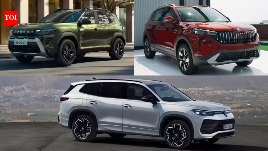 Volkswagen Teron R-Line vs Skoda Kushaq vs Renault Duster: Specs, features compared