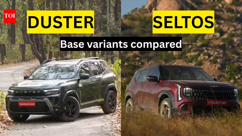 2026 Renault Duster vs Kia Seltos: Base variant comparison