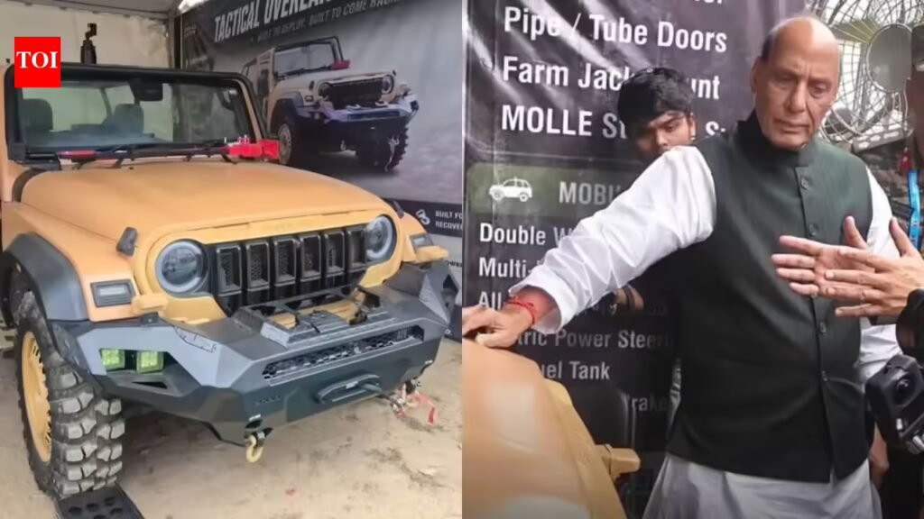 Defense Minister Rajnath Singh closely inspects Thar Rocks-based ATV: Details