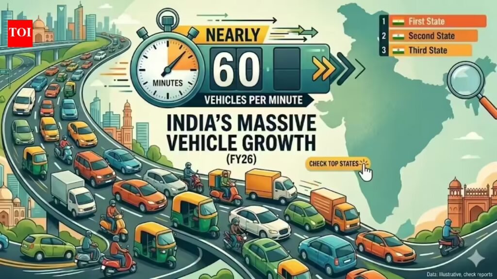 India bought nearly 60 vehicles per minute in FY26! Check out the top states