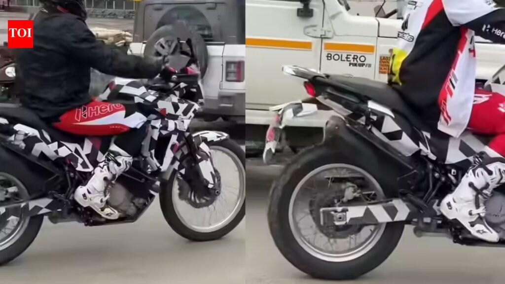 :Hero's XPulse 421 spotted testing: Upcoming RE Himalayan 450 rival! |
